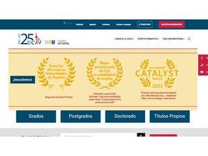 Catholic University of Avila's official website homepage screenshot