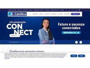 Catholic University of Brasília's official website homepage screenshot
