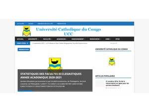 Catholic University of Congo's official website homepage screenshot