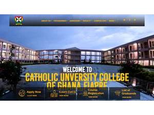 Catholic University of Ghana's official website homepage screenshot