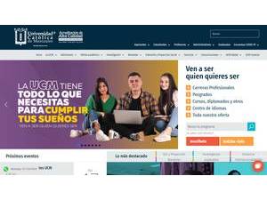 Catholic University of Manizales's official website homepage screenshot