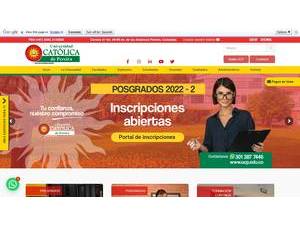 Catholic University of Pereira's official website homepage screenshot