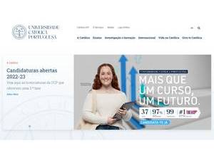 Catholic University of Portugal's official website homepage screenshot