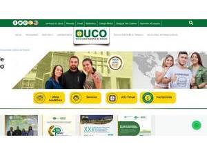 Catholic University of the East, Colombia's official website homepage screenshot