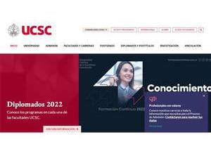 Catholic University of the Holy Conception's official website homepage screenshot