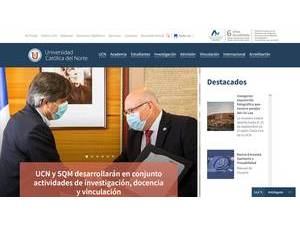 Catholic University of the North's official website homepage screenshot