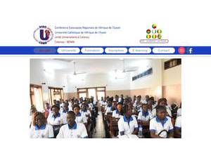 Catholic University of West Africa, Benin's official website homepage screenshot