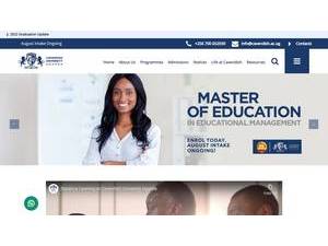 Cavendish University Uganda's official website homepage screenshot
