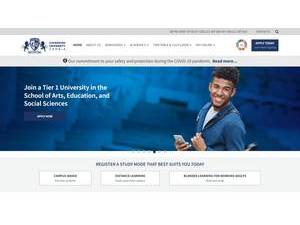 Cavendish University Zambia's official website homepage screenshot