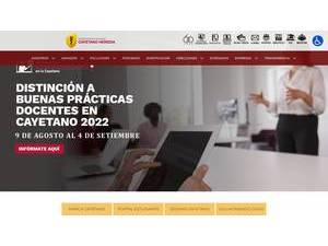 Cayetano Heredia Peruvian University's official website homepage screenshot