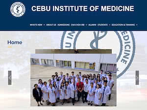 Cebu Institute of Medicine's official website homepage screenshot