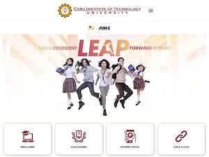 Cebu Institute of Technology's official website homepage screenshot
