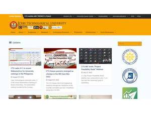 Cebu Technological University's official website homepage screenshot