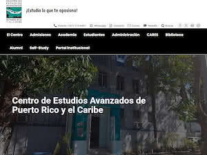 Center for Advanced Studies on Puerto Rico and the Caribbean's official website homepage screenshot