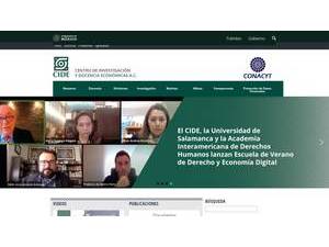 Center for Research and Teaching in Economics's official website homepage screenshot