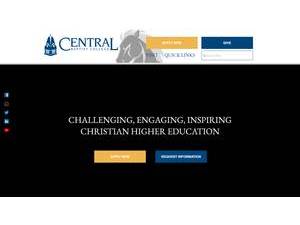 Central Baptist College's official website homepage screenshot