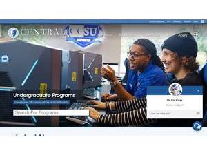 Central Connecticut State University's official website homepage screenshot
