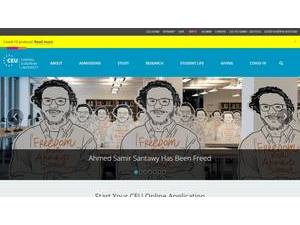 Central European University's official website homepage screenshot