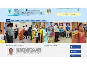 Central Institute of Fisheries Education's official website homepage screenshot