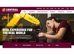 Central Michigan University's official website homepage screenshot