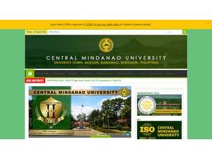 Central Mindanao University's official website homepage screenshot
