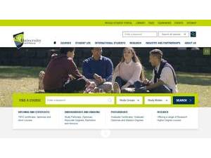 Central Queensland University's official website homepage screenshot