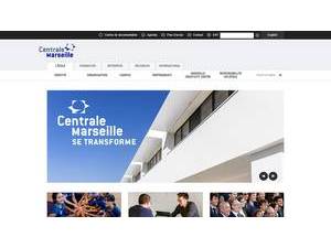 Central School of Marseille's official website homepage screenshot