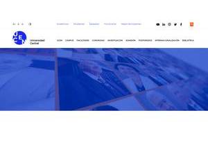 Central University of Chile's official website homepage screenshot