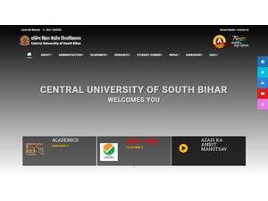 Central University of South Bihar's official website homepage screenshot
