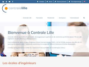 Centrale Lille's official website homepage screenshot