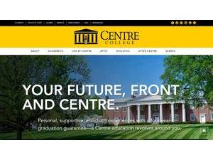 Centre College's official website homepage screenshot