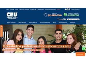 Centre of University Studies of Monterrey's official website homepage screenshot