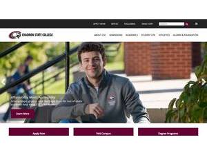 Chadron State College's official website homepage screenshot