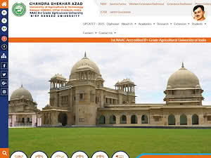 Chandra Shekhar Azad University of Agriculture and Technology's official website homepage screenshot