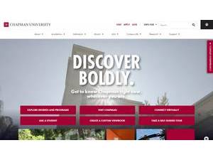 Chapman University's official website homepage screenshot