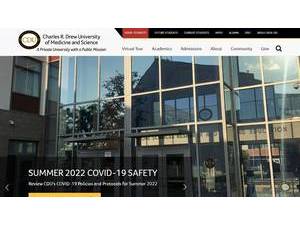Charles R. Drew University of Medicine and Science's official website homepage screenshot