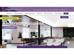 Chatham University's official website homepage screenshot
