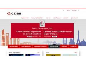 China Europe International Business School's official website homepage screenshot