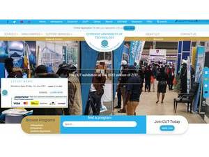 Chinhoyi University of Technology's official website homepage screenshot