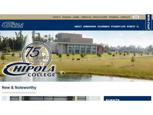 Chipola College's official website homepage screenshot