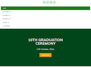 Chreso University's official website homepage screenshot