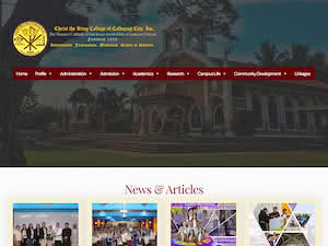 Christ the King College's official website homepage screenshot