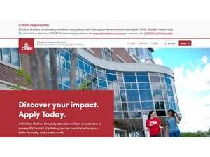 Christian Brothers University's official website homepage screenshot
