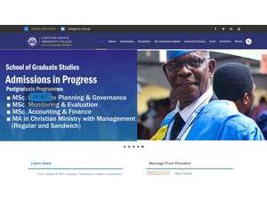 Christian Service University College's official website homepage screenshot