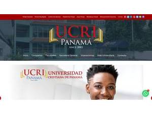 Christian University of Panamá's official website homepage screenshot