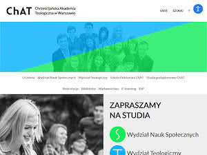 Chrześcijańska Akademia Teologiczna w Warszawie's official website homepage screenshot