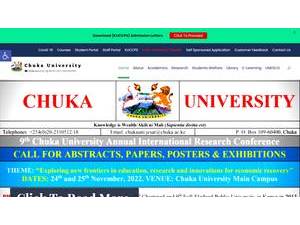 Chuka University's official website homepage screenshot