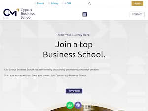 CIM-Cyprus Business School's official website homepage screenshot