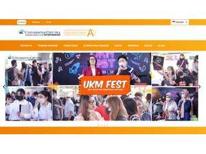 Ciputra University's official website homepage screenshot