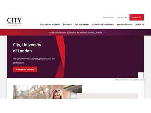 City St George's, University of London's official website homepage screenshot